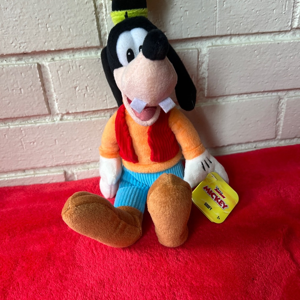 Disney Goofy Plush Toy Orange and Blue Stuffed Animal